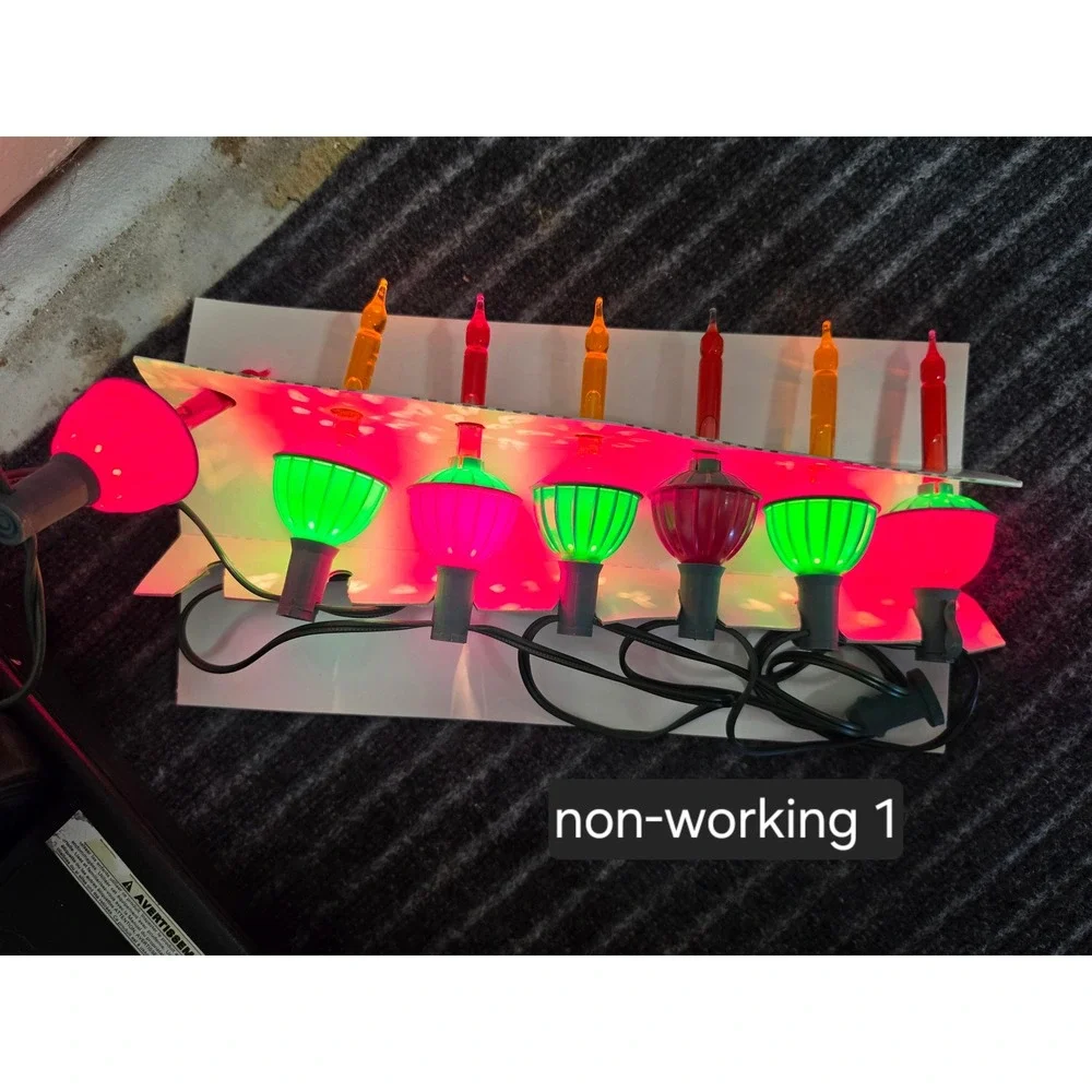 Noma Expressions 7 Bubble Lite Set Vintage Christmas Lights Lot of 3 2807